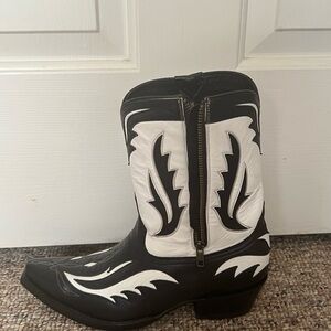 Black and White Cowboy Boots
